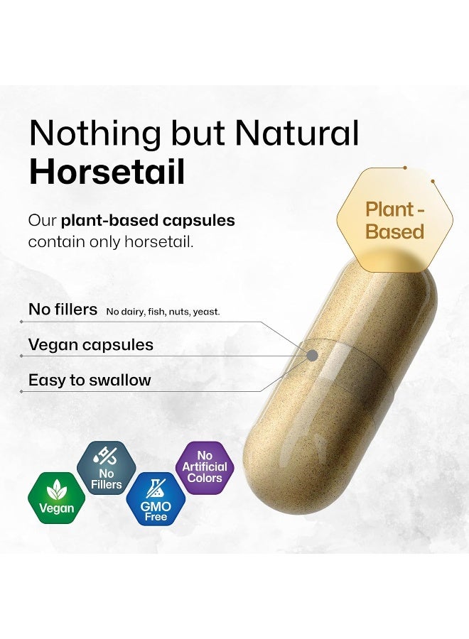 BIO KRAUTER (100 Capsules) - Horsetail Capsules, 500 mg, Organic Horsetail Herb (Equisetum arvense) (100 Capsules) - Image 4